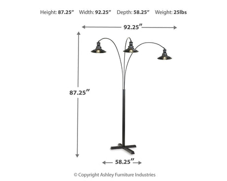 Sheriel - Metal Arc Lamp - Black - view 2