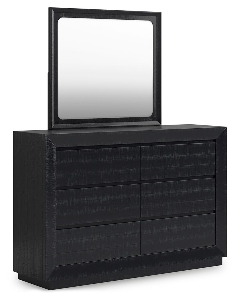 Londer - Black - Dresser And Mirror by Millennium® by Ashley | Bel Furniture