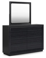 Londer - Black - Dresser And Mirror by Millennium® by Ashley | Bel Furniture