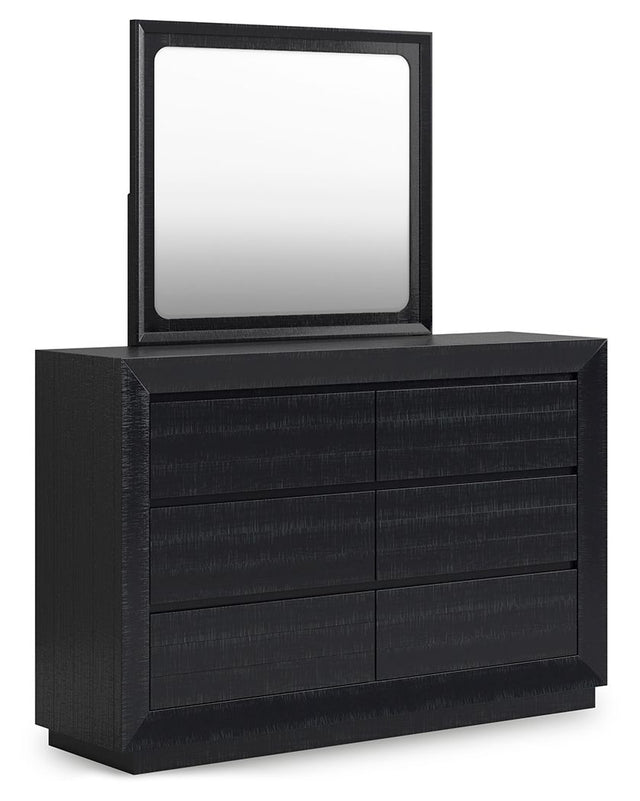 Londer - Black - Dresser And Mirror by Millennium® by Ashley | Bel Furniture