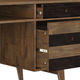 Clarkson - Desk With Side Drawers - Rustic Natural Aged Brown by Simpli-Home | Bel Furniture
