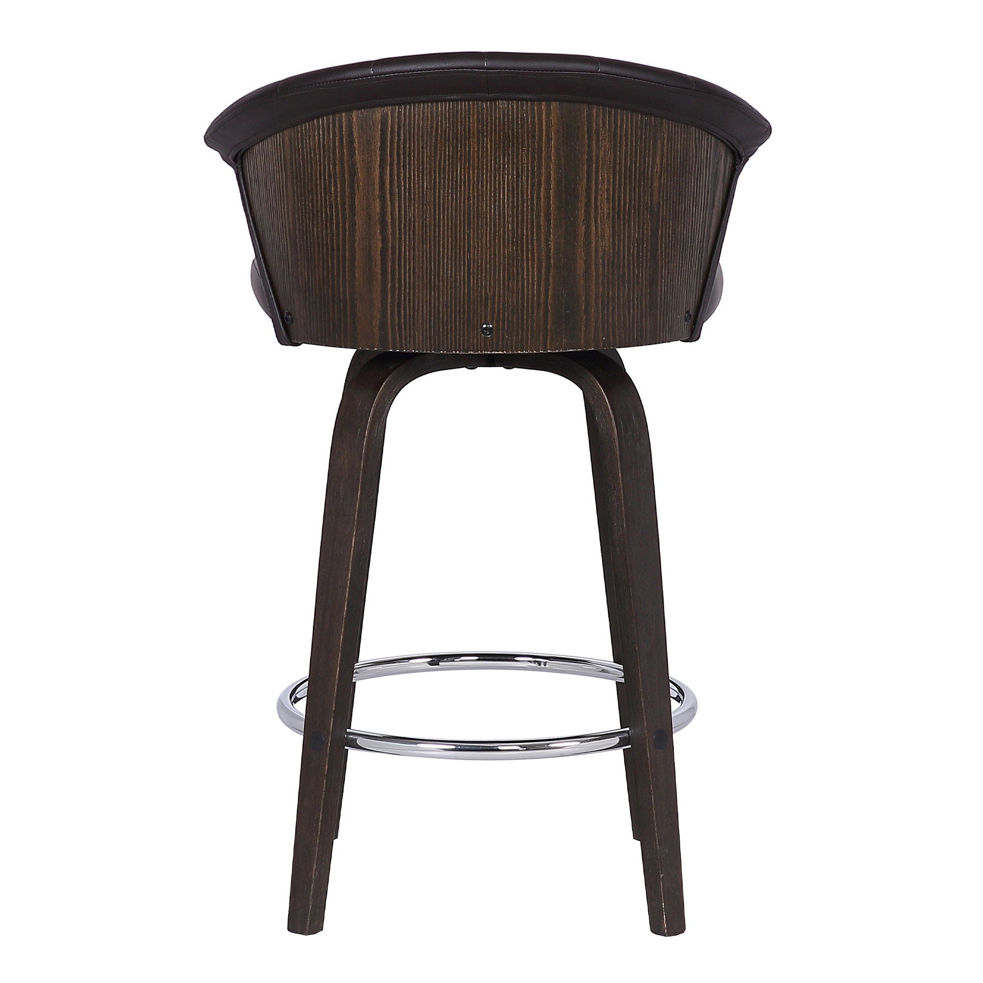 Swivel Low Back Bar Height Bar Chair - Dark Brown