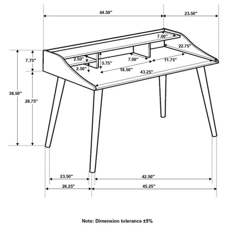Percy - 4-Compartment Writing Desk by CoasterEssence | Bel Furniture
