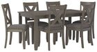 Caitbrook - RECT DRM Table Set (Set of 7) - Gray