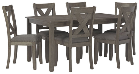 Caitbrook - Gray - RECT DRM Table Set (Set of 7) by Signature Design by Ashley® | Bel Furniture