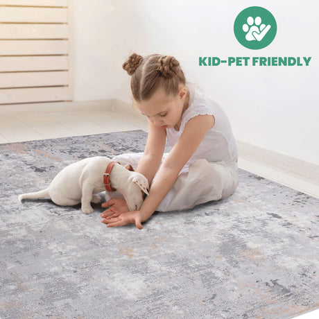 Marfi - 8' X 10' Abstract Area Rug - Gray / Multi - view 4