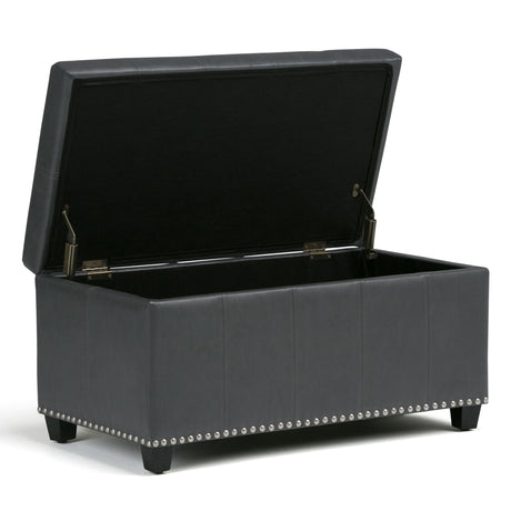 Amelia - Transitional Storage Ottoman Bench by Simpli-Home | Bel Furniture