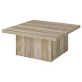 Devar - Square Coffee End Table Set - Distressed Pine