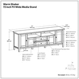 Warm Shaker - TV Media Stand - Hickory Brown