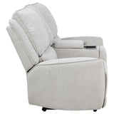 Sylmar - Chenille Upholstered Power Reclining Loveseat - Dove Gray