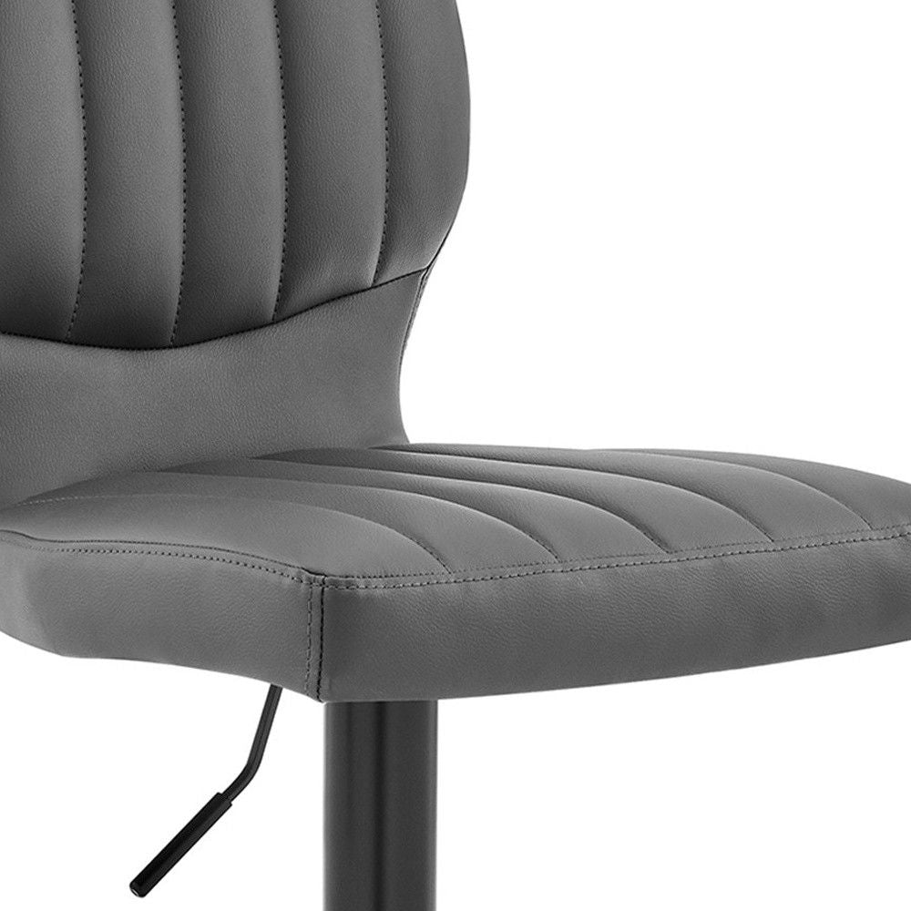 46" Swivel Adjustable Height Bar Chair - Gray / Black