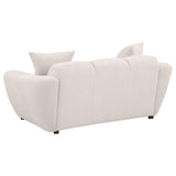Destino - Chenille Upholstered Splayed Arm Loveseat - Greige