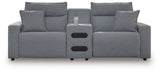 Modmax - Salt And Pepper - Reclining Sectional Gray 3 Pc. Power Reclining Sectional With Storage Console by Signature Design by Ashley® | Bel Furniture