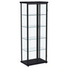 Aero - 5-Shelf Display Curio Cabinet With Led Lighting Black by Coaster Fine Furniture | Bel Furniture