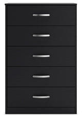 Finch - Five Drawer Chest - 46" Height - Black