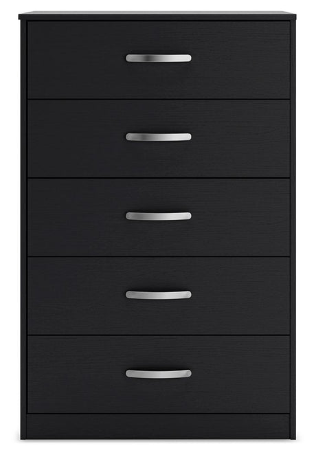 Finch - Five Drawer Chest - 46" Height - Black - view 5