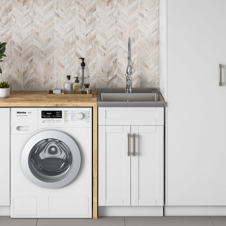 Hennessy - Deluxe Laundry Cabinet With Faucet And Stainless Steel Sink - view 17