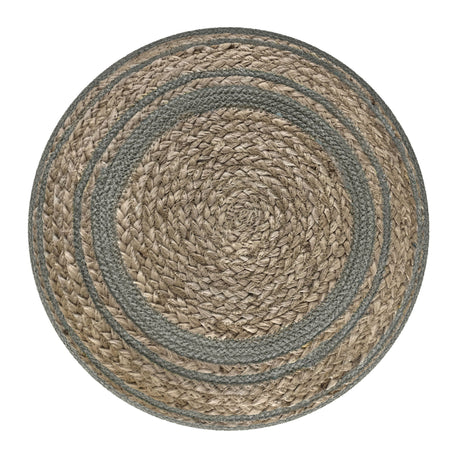 Serena - Handcrafted Round Braided Pouf - view 5