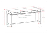 Banting - Mid Century Handcrafted Wide Desk by Simpli-Home | Bel Furniture