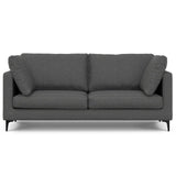 Ava - Mid Century Sofa, Upholstered Dark Gray 38"W x 76"D x 34"H by Simpli-Home | Bel Furniture