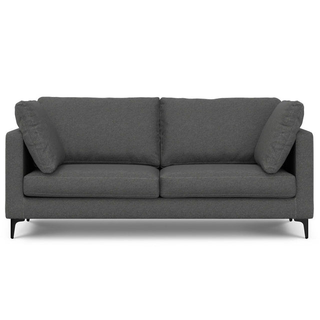 Ava - Mid Century Sofa, Upholstered Dark Gray 38"W x 76"D x 34"H by Simpli-Home | Bel Furniture