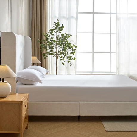 Harper - Tall Headboard Upholstered Bed / High Headboard / Elegant Simplicity / No Box Spring Needed - view 18