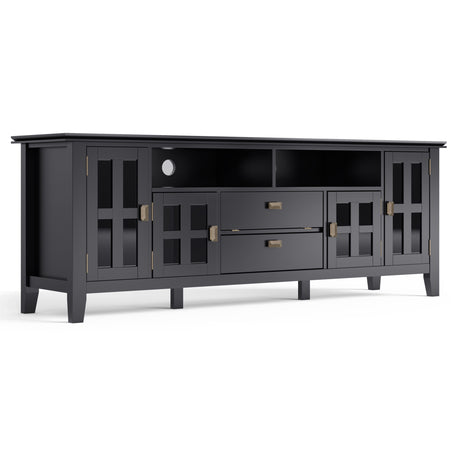 Artisan - TV Media Stand Black by Simpli-Home | Bel Furniture