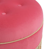 Yolanda - Round Upholstered Accent Ottoman