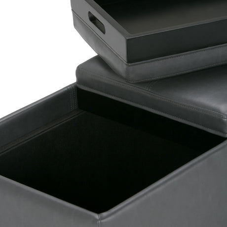 Avalon - Upholstered Storage Ottoman by Simpli-Home | Bel Furniture