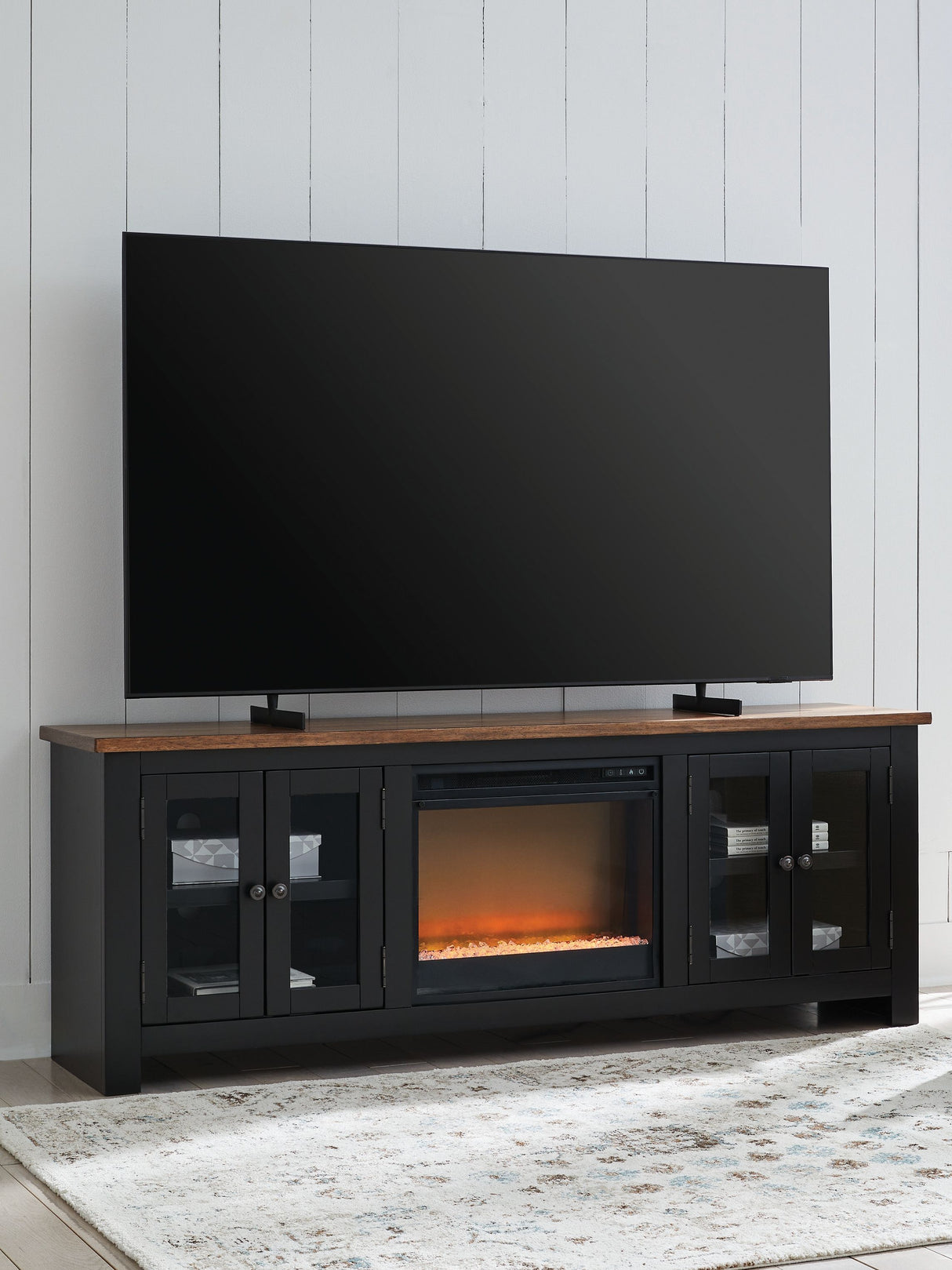 Wildenauer - 76" TV Stand With Electric Fireplace by Signature Design by Ashley® | Bel Furniture