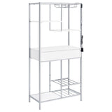 Figueroa - 5-Shelf Wine Storage Bar Cabinet - White High Gloss by Coaster Fine Furniture | Bel Furniture