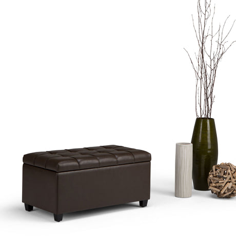 Sienna - Transitional Storage Ottoman Bench - view 8