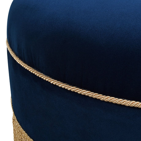 Yolanda - Round Upholstered Accent Ottoman - view 38
