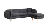 Brayden - Fabric Sectional Sofa Chaise by Lilola Home | Bel Furniture