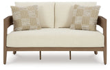 Serene Bay - Dark Brown / White - Loveseat With Cushion by Signature Design by Ashley® | Bel Furniture