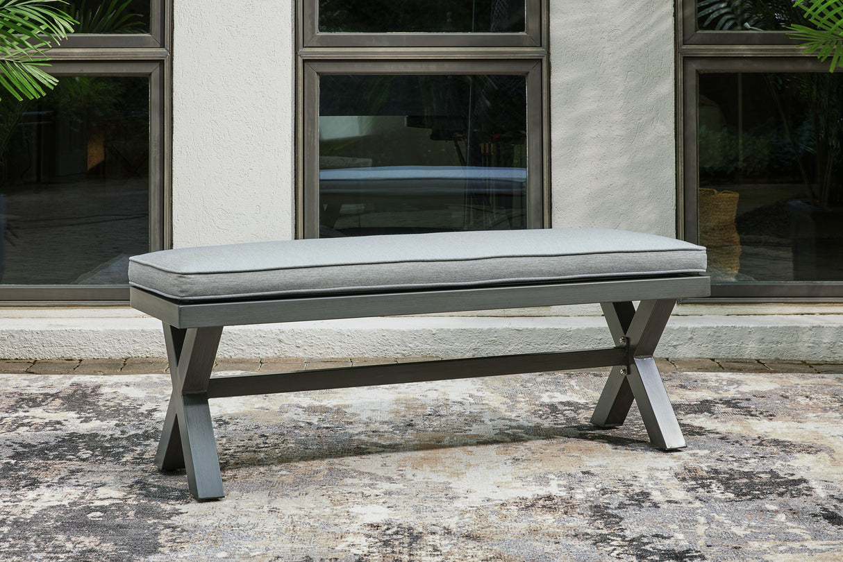 Elite Park - Gray - Bench With Cushion by Signature Design by Ashley® | Bel Furniture