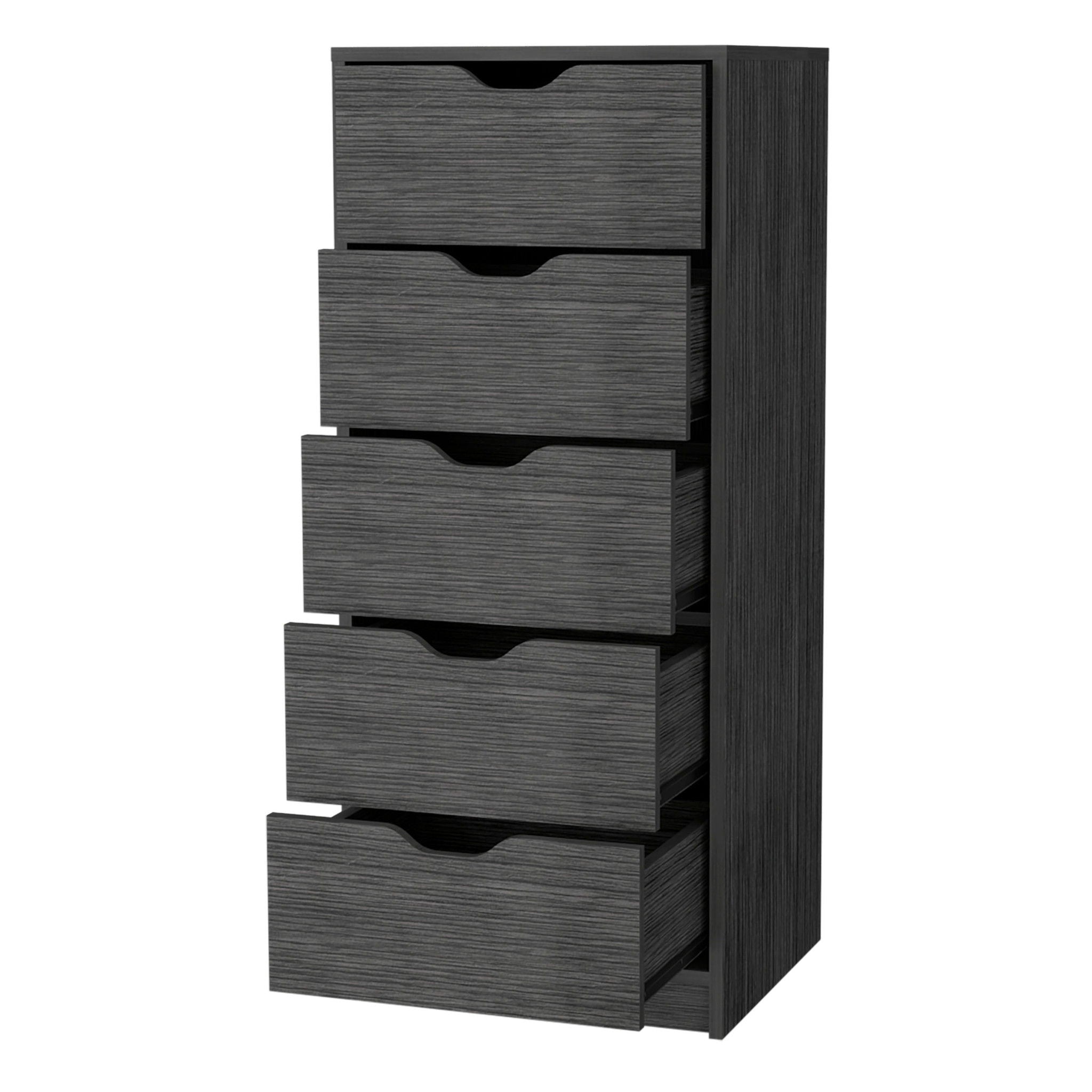 Five Drawer Standard Chest - Gray