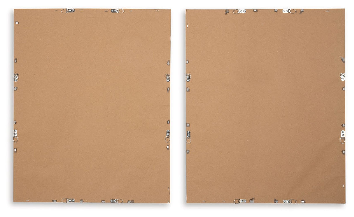 Holport - Blue / White - Wall Art Set (Set of 2) by Signature Design by Ashley® | Bel Furniture