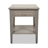 Dauphin - Storage Shelf Side Table - Gray Cashmere by Jennifer Taylor Home | Bel Furniture