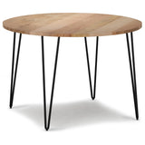 Hunter - Round Dining Table - Natural by Simpli-Home | Bel Furniture