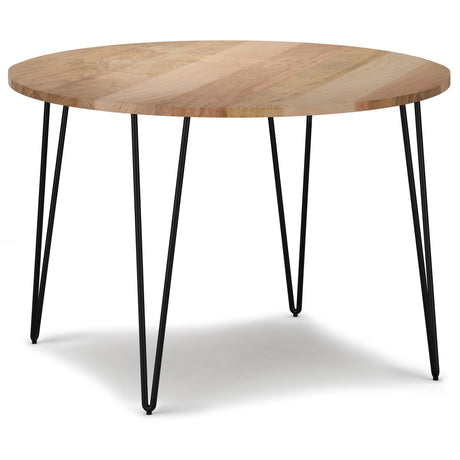 Hunter - Round Dining Table - Natural by Simpli-Home | Bel Furniture