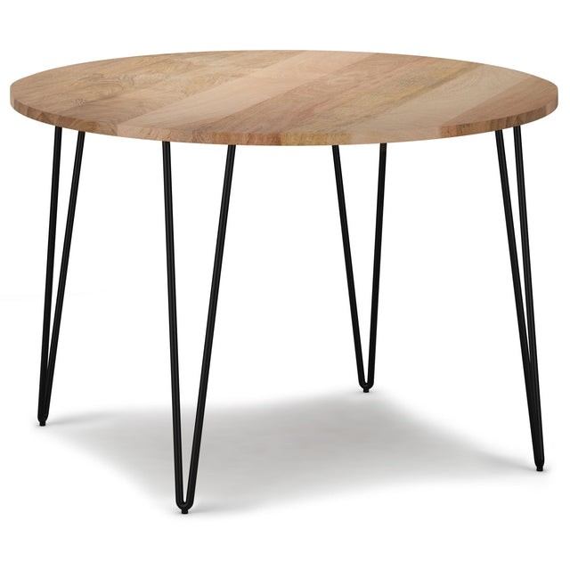 Hunter - Round Dining Table - Natural by Simpli-Home | Bel Furniture