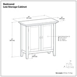 Redmond - Low Storage Cabinet - Brunette Brown