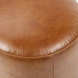 Nico - Round Ottoman Stool - Brown