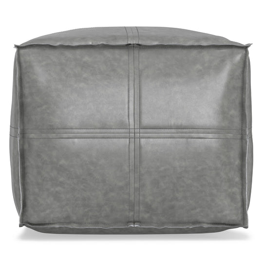 Brody - Versatile Square Pouf Light Blue by Simpli-Home | Bel Furniture