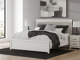 Zuraleus - King Upholstered Panel Bed - White