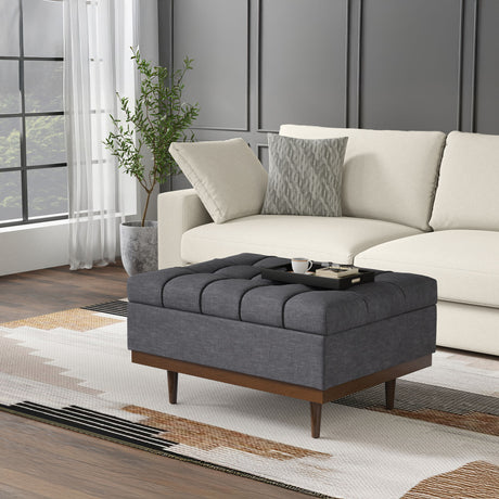 Mariah - Upholstered Lift Top Table Storage Ottoman - view 18