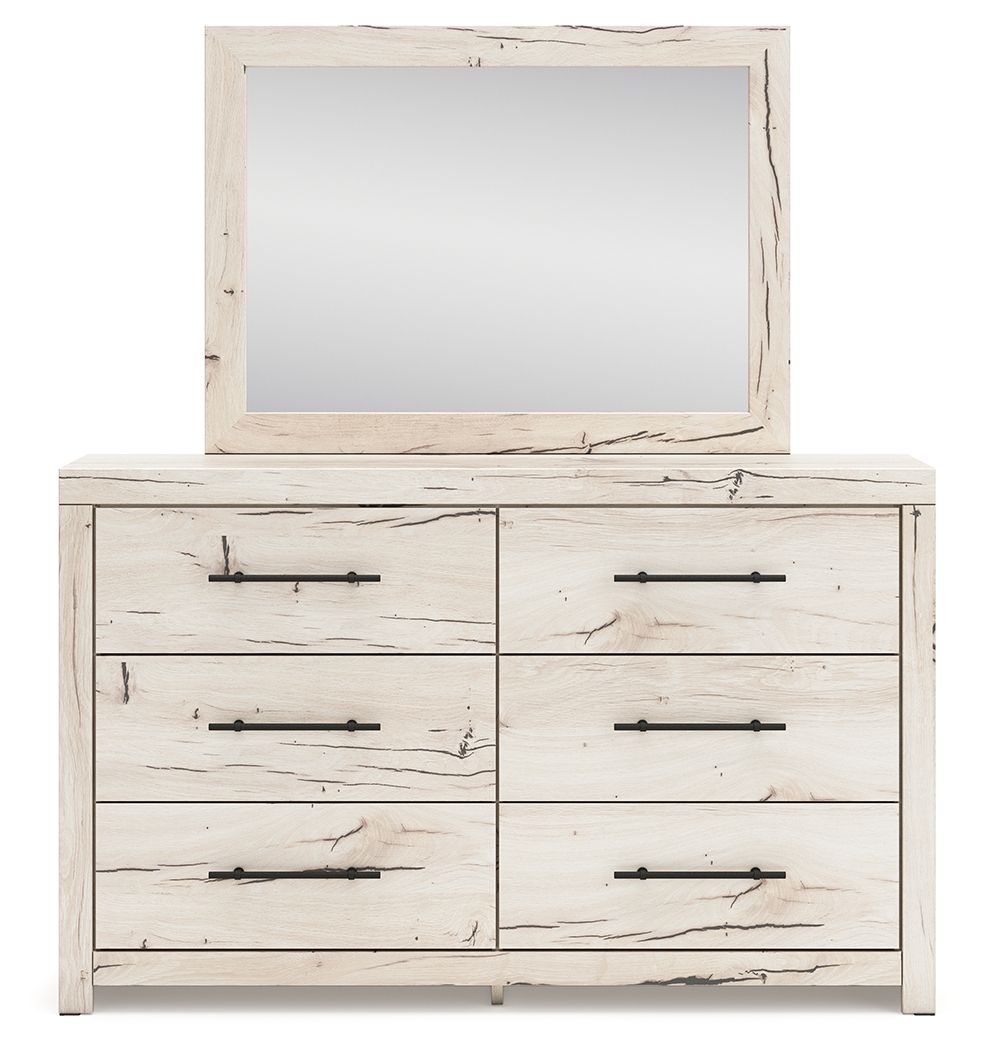 Lawroy - Light Natural - Dresser And Mirror by Benchcraft® | Bel Furniture