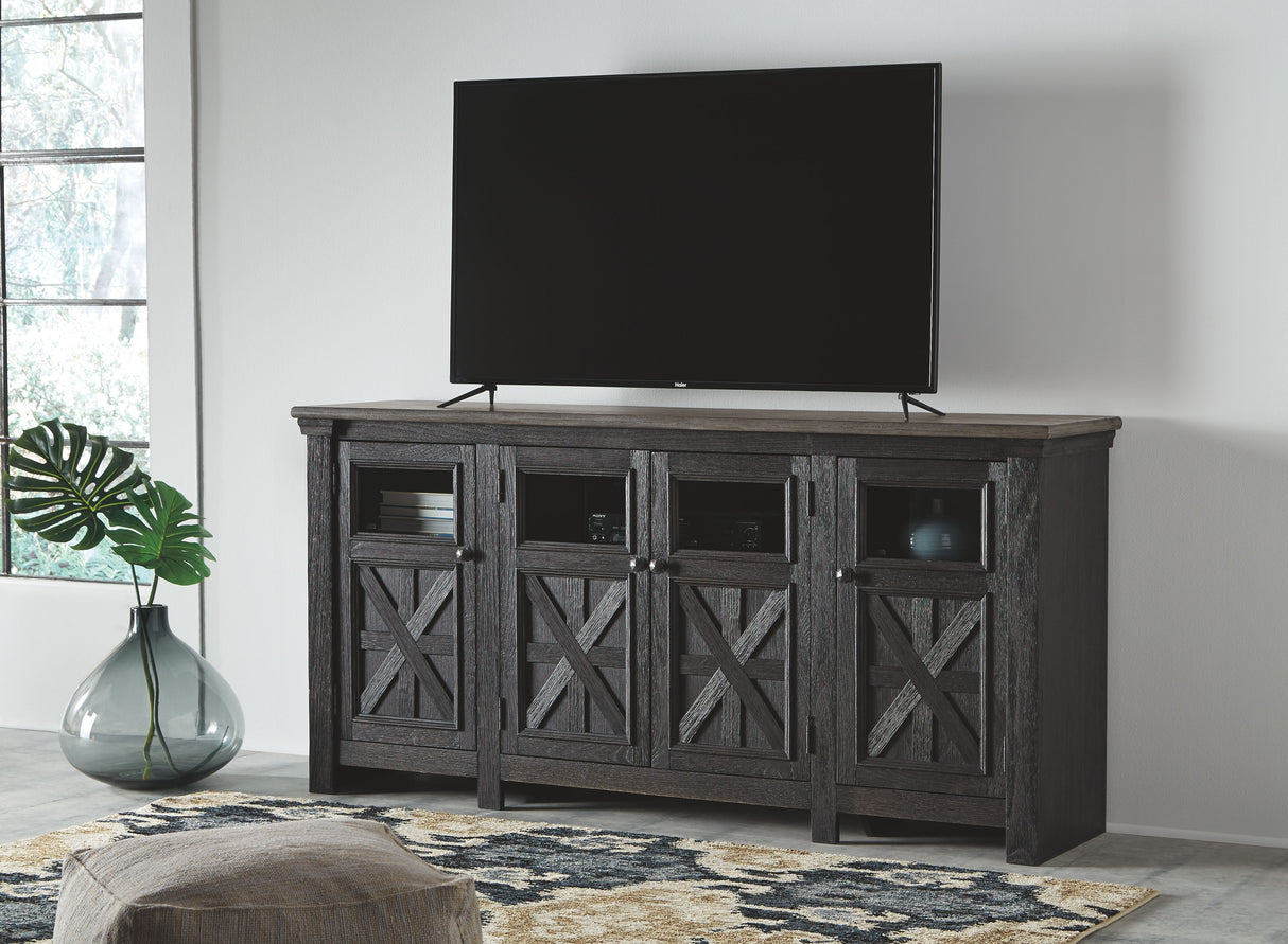 Tyler Creek - Black / Gray - Extra Large TV Stand by Signature Design by Ashley® | Bel Furniture