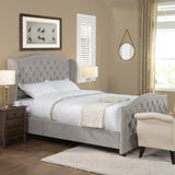 Marcella - Upholstered Shelter Headboard Bed Set by Jennifer Taylor Home | Bel Furniture